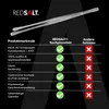 A comparison chart showing product features of REDSALT Kochpinzetten against other providers, with a product image at the top. Produktbild-Vorschau