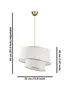 Opviq, Barette - White, Gold,Leuchter, Weiß, METALLKÖRPER, Produktbild-Vorschau 3