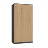 Malwa SD-90 ANTRACITE ARTISAN Kleiderschrank Produktbild-Vorschau 2