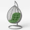 HOMESCAPES Halbrundes Kissen für Hängesessel – Olivgrün Produktbild-Vorschau 2