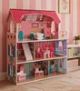 Maison de poupées en bois MDF + meuble 70cm rose LED Voir les images du produit 4