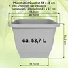 MePla - Set - Pflanzkübel Quadrat 48x48 + Untersetzer 41x41 Produktbild-Vorschau 2