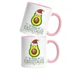 Merry Christmas Tasse Rosa Geschenkidee Avocado-Fans Produktbild-Vorschau 2