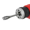 Close-up of a drain cleaning auger attached to a power tool. Produktbild-Vorschau