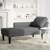 vidaXL Chaiselongue mit Kissen Dunkelgrau Cordstoff Produktbild-Vorschau 2