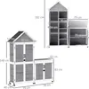 Outsunny 2 in 1 Gartenschrank Holz, Geräteschuppen mit Produktbild-Vorschau 3