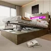 Estructura de cama de madera Merax, 140x200 cm, con espacio Vista previa de la imagen del producto 3