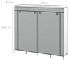 HOMCOM Stoffschrank Kleiderschrank mit Kleiderstange, 10 Produktbild-Vorschau 3