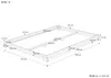 Niederflurbett Doppelbett 140x200 Fichte massiv unbehandelt Produktbild-Vorschau 2
