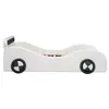 A white car-shaped bed is shown from the side against a white background. Produktbild-Vorschau