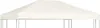 vidaXL Toit de pavillon 310 g/m² 4x3 m blanc crème Voir les images du produit 6