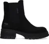 A black Chelsea boot is shown from the side against a white background. Produktbild-Vorschau