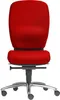 Büro-Drehstuhl Lady Comfort ohne Armlehnen Alu-Fußkreuz rot Produktbild-Vorschau 1