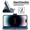 A product image showing a blue phone case with a stand function and a close-up of a phone screen. Produktbild-Vorschau