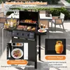 Barbecue a gas da esterno a 3 fuochi con tavolini laterali, Anteprima dell’immagine prodotto 3