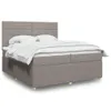 Boxspringbett mit Matratze Taupe 200x200 cm Stoff Produktbild-Vorschau 2