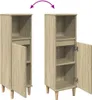 vidaXL Kúpeľňová skrinka Sonoma Oak 30x30x100 cm Materiál Náhľad obrázku produktu 7
