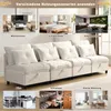Merax Modulares 4-Sitzer Sofa mit Stauraum, Chenille Produktbild-Vorschau 8