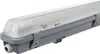 A close-up, angled view of a gray LED moisture-proof light fixture against a white background. Produktbild-Vorschau