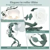 COSTWAY Blumen Tischlampe, Nachttischlampe mit Maiglöckchen Produktbild-Vorschau 4