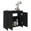 vidaXL Badezimmerschrank Schwarz 60x33x61 cm Holzwerkstoff Produktbild-Vorschau 5