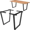 DanDiBo 2x Tischbeine Metall Schwarz 72 x 72 cm Produktbild-Vorschau 1