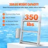 A ladder is shown against a backdrop of blue water and sky, with text highlighting its features and weight capacity. Náhled obrázku produktu