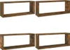 vidaXL Würfelregale 4 Stk. Räuchereiche 60x15x23 cm Produktbild-Vorschau 3