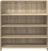 A front view of an empty wooden bookshelf. Anteprima dell’immagine prodotto