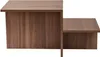 A two-tiered wooden side table with a walnut finish. Náhľad obrázku produktu