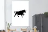 MuchoWow® Poster Schwarz-weiße Illustration eines Stiers Produktbild-Vorschau 2