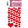 HERMA DECOR cuore adesivo rosso 3 fogli 9x16 cm Anteprima dell’immagine prodotto 1