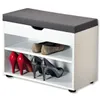 Kesper Schuhregal weiß grau Polyester MDF-Platte 30 cm x 60 Produktbild-Vorschau 4