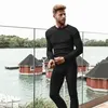 confezione da 2 pantaloni termici da sci da uomo - Nero L Anteprima dell’immagine prodotto 4