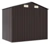 vidaXL Capanno da giardino Marrone 205x129x183 cm Acciaio Anteprima dell’immagine prodotto 5