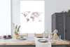 MuchoWow® Poster Weltkarte - Farbe - weiß 120x160 cm - Produktbild-Vorschau 3