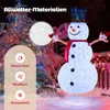 COSTWAY 184 cm LED-sneeuwpop, kerstfiguur met zwarte hoed Productafbeelding-voorbeeld 6