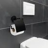 REIKA Toilettenpapierhalter SAKU mit Deckel schwarz matt Produktbild-Vorschau 3