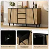 Merax Sideboard mit 2 Türen und 3 Schubladen, Kommode mit 2 Produktbild-Vorschau 4