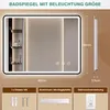 PESENXAN LED Spiegel Bad 80 x 60 cm mit Beleuchtung – Produktbild-Vorschau 2