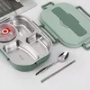 Bento-Lunchbox 4-Fächer Edelstahl Isoliert, 1500 ml, Produktbild-Vorschau 2