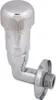 A chrome-plated plumbing fitting with an elbow and a threaded connection. Anteprima dell’immagine prodotto