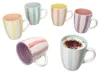 Beach Pastello Stripes 6er Set Kaffeebecher Tassen pastell Produktbild-Vorschau 1