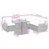 Design 7-tlg. Garten-Sofagarnitur mit Kissen Beige Poly Produktbild-Vorschau 3