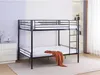 A black metal bunk bed with white mattresses and an orange throw blanket. Anteprima dell’immagine prodotto