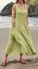 ASKSA Femme Eté Coton Robe de débardeur Unicolore A-Line Voir les images du produit 3