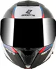 Bogotto FF404 Ezion Klapphelm, schwarz matt/weiß/rot/blau, Produktbild-Vorschau 5