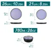 10,25 Zoll Essteller, 8 Zoll Dessertteller, 780ML Schale Voir les images du produit