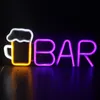 LED neonový nápis ve tvaru BAR, napájený z USB nebo Náhled obrázku produktu 6