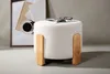 Pouf Coffey, poggiapiedi Ø52,5cm marrone. Anteprima dell’immagine prodotto 4